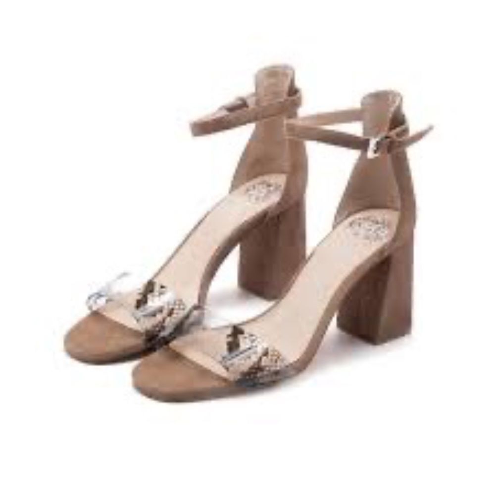 Vince Camuto Winderly Women's Suede/ Manmade Embossed Ankle Strap Sandals Sz‎ 9